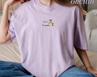 Embroidered Self Care Frog Shirt, Yoga Shirt, Funny Frog Lover Gift, Self Care Shirt, Gift For Her, Self Love Shirt, Self Care Gift