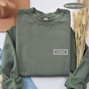 Custom Emabroidered Logo Sweatshirt, Custom Logo Sweatshirt, Personalized Logo, Personalized  Sweatshirt,  Your Logo Sweatshirt