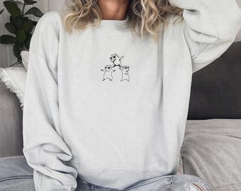 Embroidered Funny Capybara Vintage Sweatshirt, Capybara Sweatshirt, Capybara Sweatshirt for Women, Animal Lover Gift, Capybara Sweatshirt