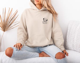 Personalized Minnie Mouse Embroidered Hoodie, Disneyworld Hoodie, Disney Minnie Hoodie, Disney Trip Hoodie, Disneyland, Custom Minnie Hoodie