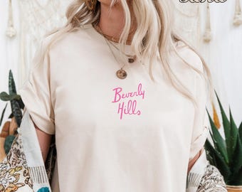Embroidered Retro Camping T-Shirt, Vintage Movie T-Shirt, California Shirt, Girl Scouts Inspired, Beverly Hills Style Tee