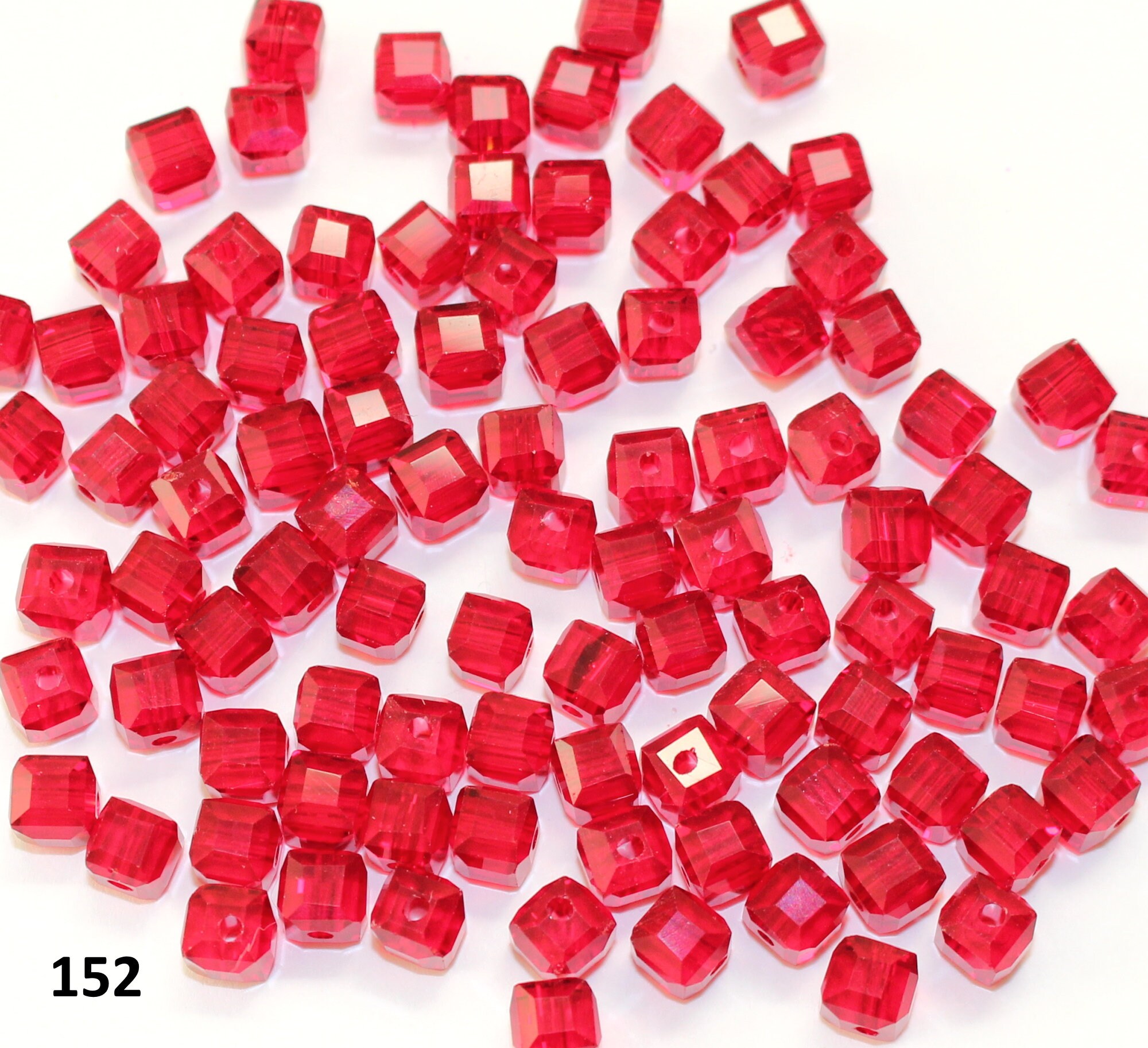 Bulk 6mm Red Crystal Cube Beads20 50 100 piecesSiam Etsy
