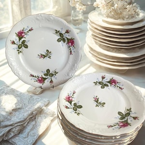 Vintage Rose Dessert Plate (set of 4)