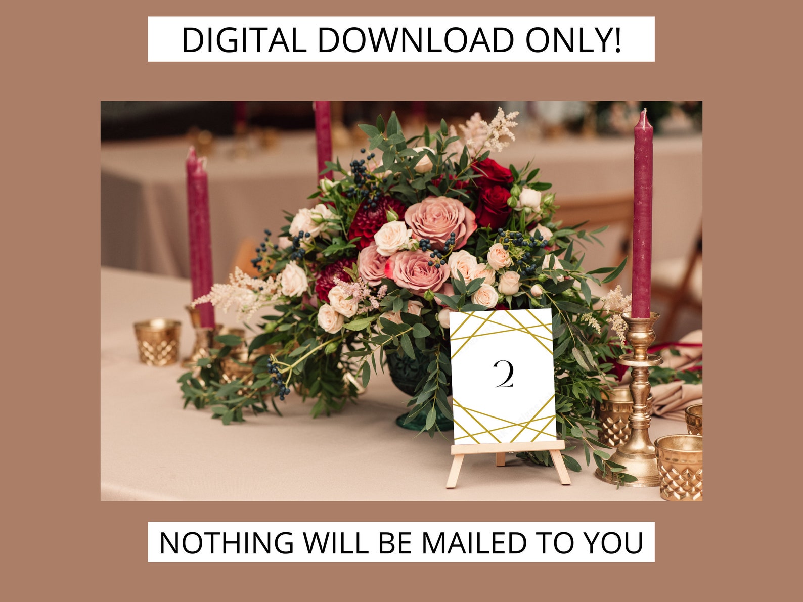 Printable Table Numbers, Weddings, Parties, Instant Download, Numbers 1 ...