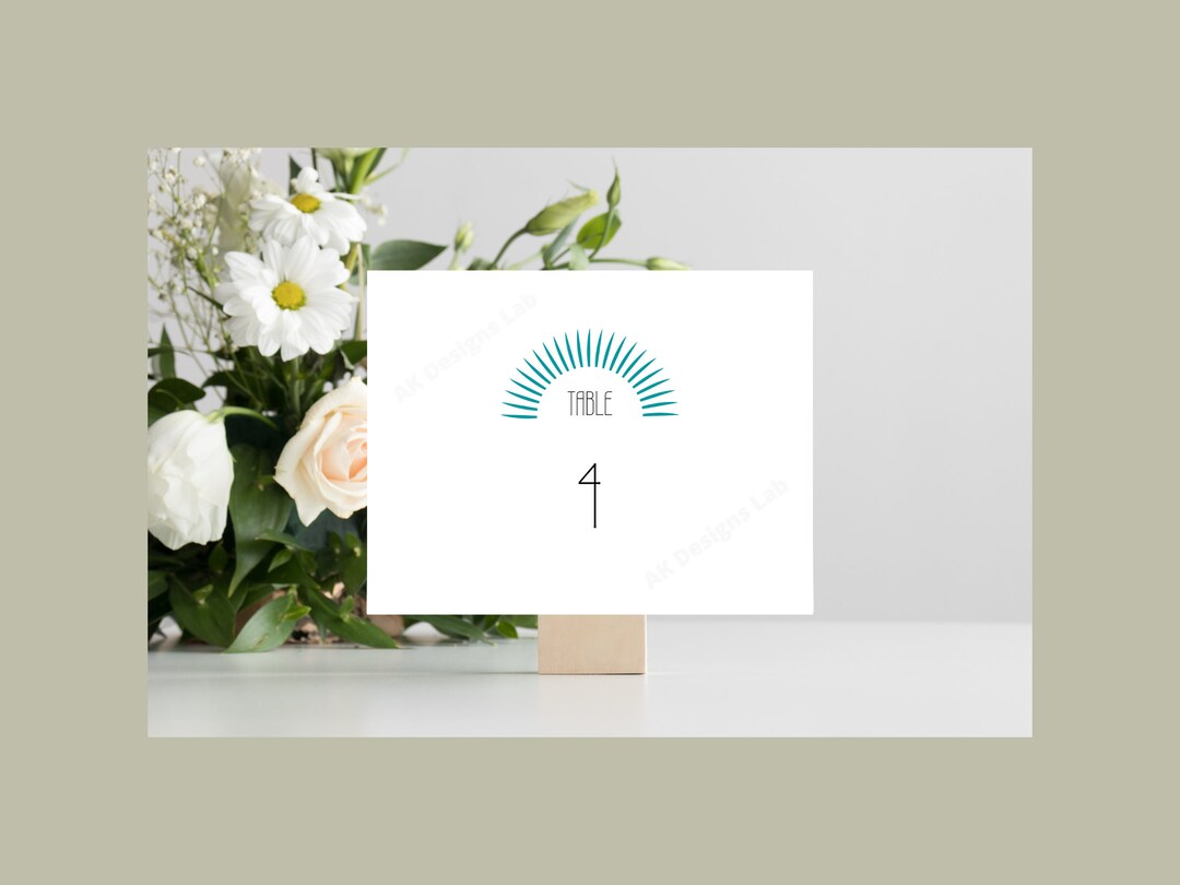 Table Numbers For Events Printable Table Numbers, Weddings, Parties, Instant Download, Numbers 1 ...