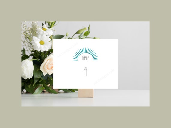Printable Table Numbers Weddings Parties Instant Download | Etsy