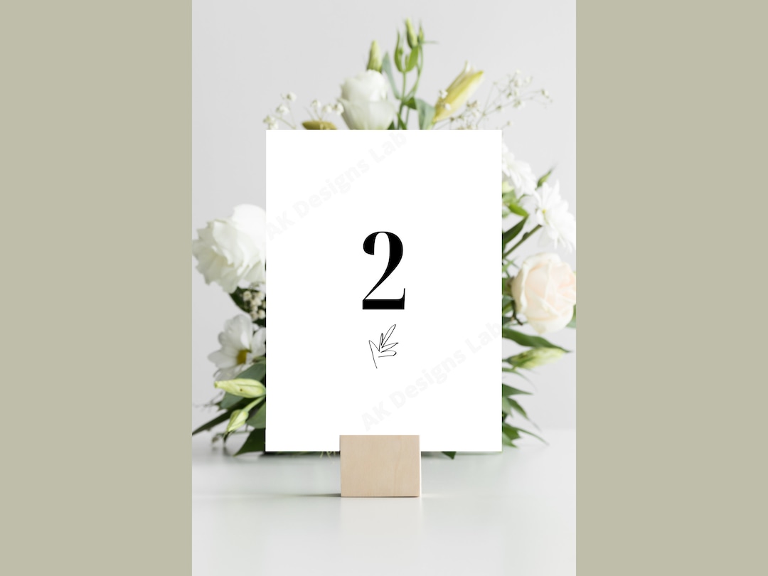 Printable Table Numbers, Weddings, Parties, Instant Download, Numbers 1 ...
