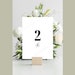Printable Table Numbers, Weddings, Parties, Instant Download, Numbers 1 ...