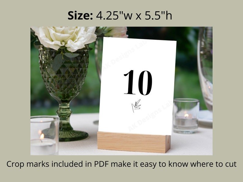 Printable Table Numbers, Weddings, Parties, Instant Download, Numbers 1 ...