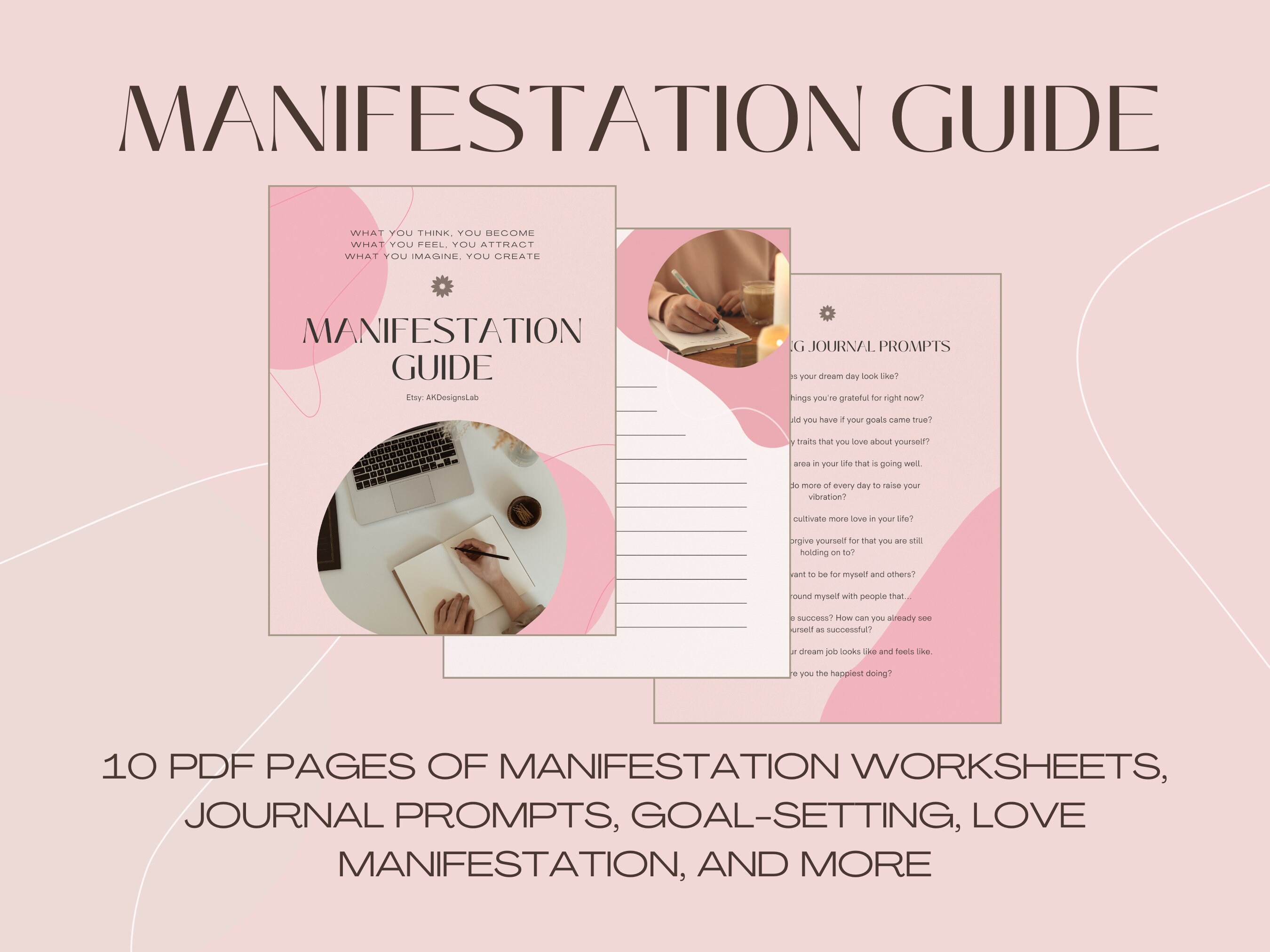 Manifestation Guide, Goal Setting, Affirmations, Manifestation &amp; Journal Prompts, Life Partner ...