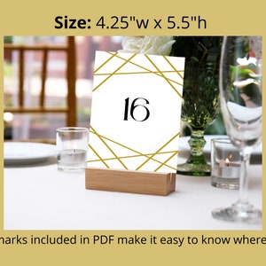 Printable Table Numbers, Weddings, Parties, Instant Download, Numbers 1 ...