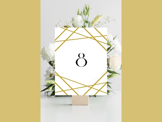 Printable Table Numbers Weddings Parties Instant Download | Etsy