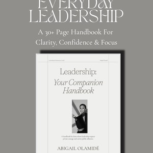 Leadership Companion Handbook | Digital Download Ebook for Leaders, Personal Growth, Professional Development, Coaching & Mindset Guide
