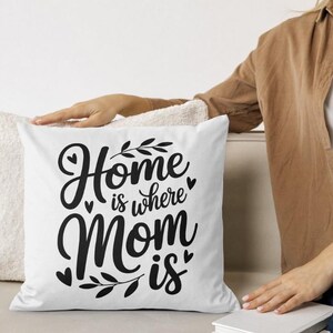 Zuhause ist, wo Mama SVG & Printable ist | Muttertagszitat | Cricut Datei + png pdf eps dxf | Shirt, Becher, Wall Art Design