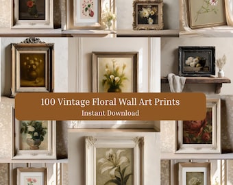 100+ Vintage Botanical Floral Prints – Antique Illustrations – Gallery Wall Art (Digital Download)