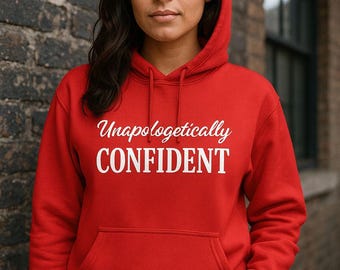 Oförskämt självsäker huvtröja | Empowerment fleece-tröja för kvinnor
