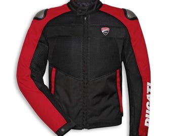 Ducati Corse C3 Fabric Jacket | Summer Motorcycle Jacket Men | Breathable Riding Gear