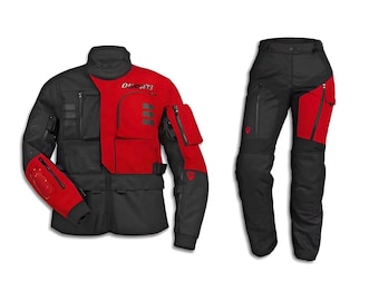 Ducati Explorer 2.0 Men’s Motorcycle Suit - Red & Black | Cordura Textile Touring Suit