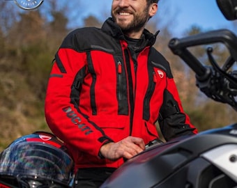Ducati Tour C4 Motorradjacke: Wasserdichte Cordura CE Gepanzerte Bikerausrüstung