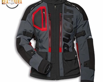 Ducati Strada C5 Damen Textil Motorradjacke | CE Armored Ladies Touring Adventure Reitausrüstung