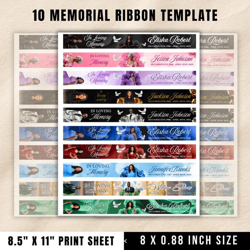 Remembrance Ribbons Memorial Ribbons - Etsy