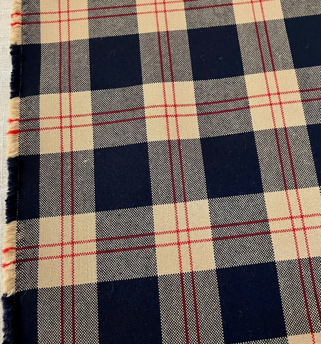 School Uniform Fabric Flynn & Ohara 31 Navy Khaki Plaid - Etsy