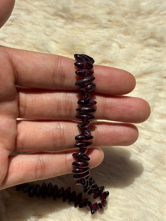 Deep Red Chip Bead Bracelet - image 3