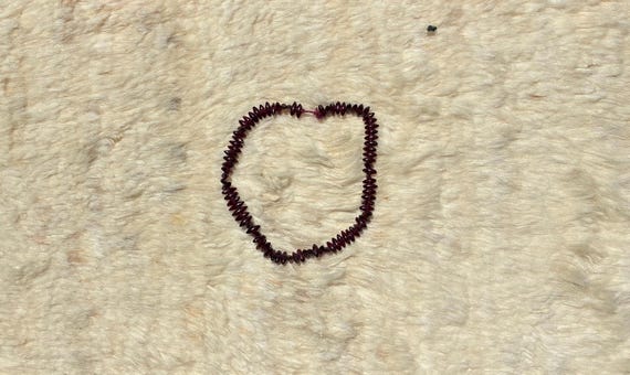 Deep Red Chip Bead Bracelet - image 1