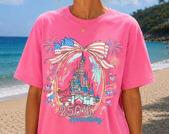 Disney Minnie Mickey Friends Patriotic Shirt, America Castle Vacation Tee, Disney Family Trip Shirt, Fireworks USA Graphic Tee, Magical