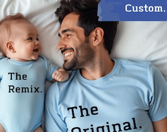 Custom Dad Shirt, The Original Tee, Matching Dad Baby Outfit, Funny Father Baby, New Dad Gift, Father Son Matching, Personalized Family