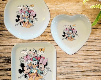 Disney Micky und Minnie Schmuckschale - Schmuckhalter - Disney Decor Geschenk - Keramik Ringschale - Waschtisch Tablett