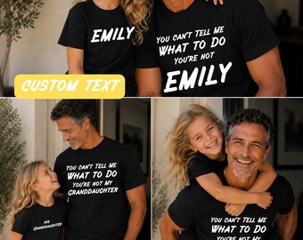 Custom Grandfather Shirt, Funny Grandpa Tee, Personalized Family, Custom Text Shirt, Matching Grandpa Granddaughter Tee, Funny Family Gift