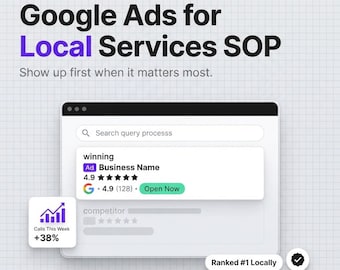 Google Ads Standardarbeitsanweisung für lokale Dienstleistungen, PPC-Einrichtungsvorlage (PDF-Download)