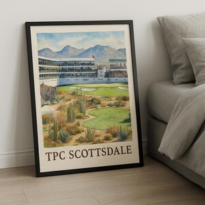 TPC Scottsdale Aquarell Poster - Golf Poster - Golf Druck - Abfallentsorgung Druck - Amen Corner Poster - Augusta National Poster - 16