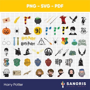 Harry Potter Bundle (svg,png,pdf), Hogwarts SVG, Game Day, Quidditch, Seeker, Wizards, Instant Download.