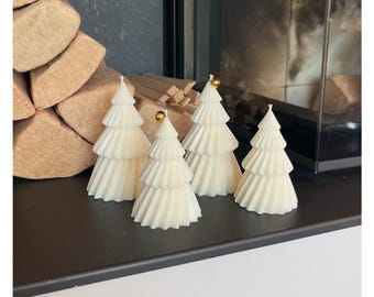 Soy Candle Christmas Tree - Natural Scented Candle, Holiday Decor