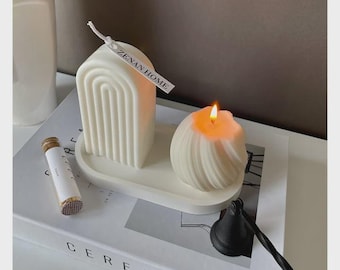 Rainbow Soy Candle - Vegan Home Decor, Vanilla Scented Candle