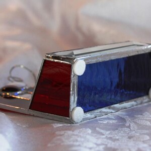 Celebrate America Stained Glass Red, White and Blue Business Card Appointment Card Holder image 4