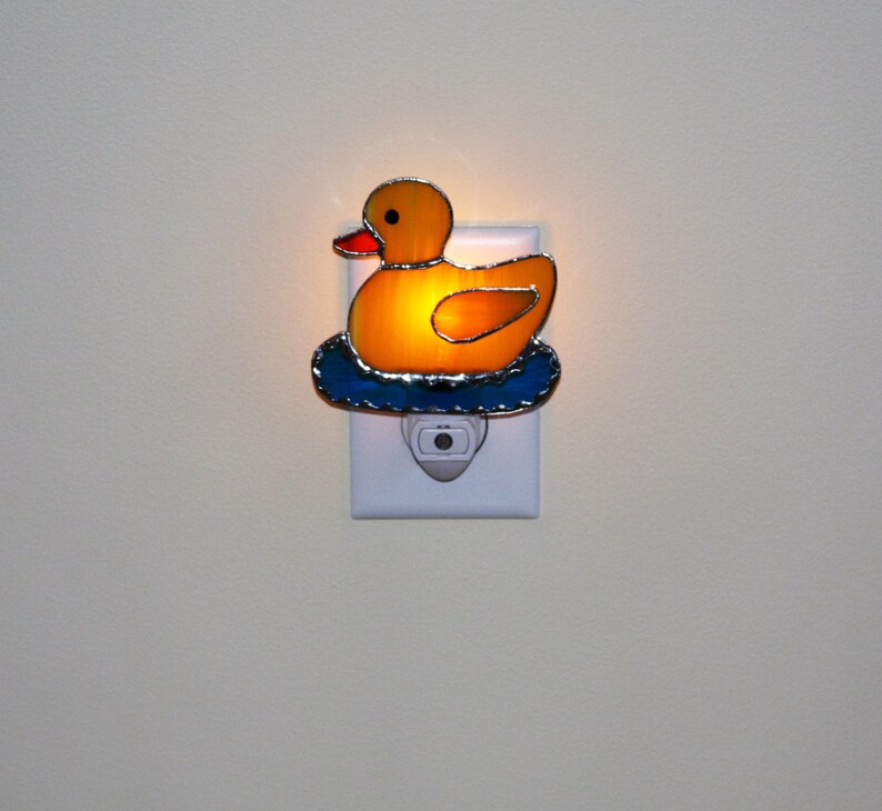 Rubber Duckie Yellow Light Sensor Night Light Nursery Etsy