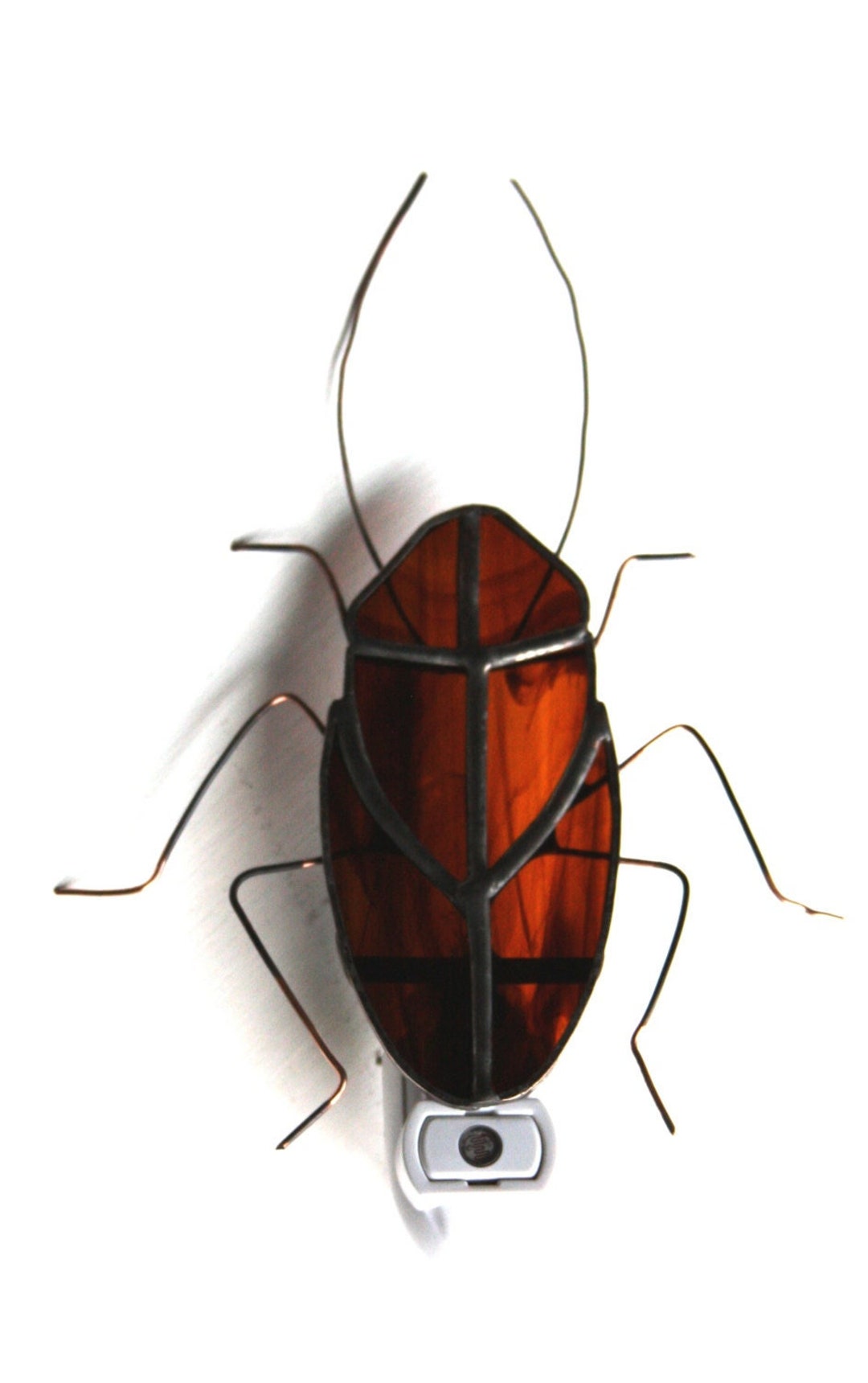 Stained Glass Night Light Insect Brown Cockroach - Etsy
