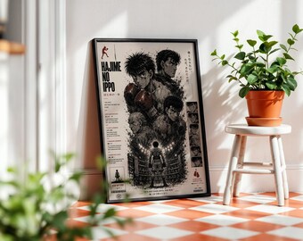 Hajime No Ippo Anime Poster: Minimalist Manga Art Print
