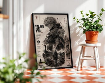 Vinland Saga Anime Poster: Minimalist Manga Art Print