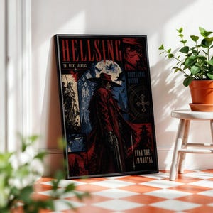 Hellsing Anime Poster: Minimalist Manga Art Print
