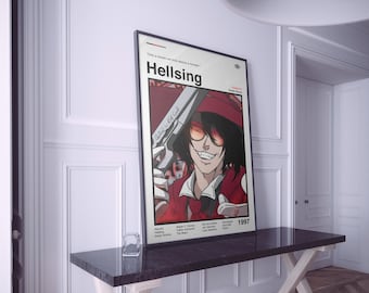 Hellsing Anime Poster: Minimalist Manga Art Print