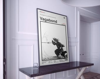 Vagabond Anime Poster: Minimalist Manga Art Print