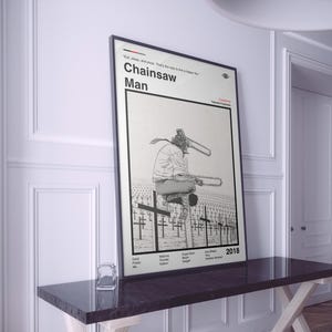 Chainsaw Man Poster | Chainsaw Man Print | Chainsaw Man Anime Print | Anime Poster | Manga Poster | Minimalist Poster | Gift For Anime Fans