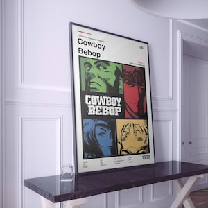 Cowboy Bebop Poster | Cowboy Bebop Print | Cowboy Bebop Anime Print | Anime Poster | Manga Poster | Minimalist Poster | Gift For Anime Fans
