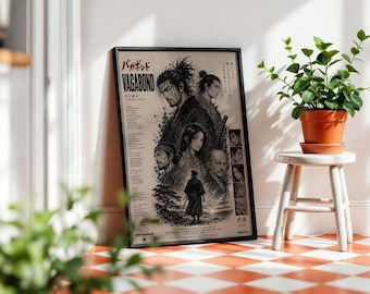 Vagabond Anime Poster: Minimalist Manga Art Print