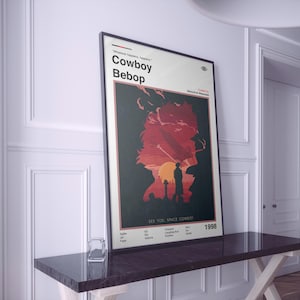 Cowboy Bebop Poster | Cowboy Bebop Print | Cowboy Bebop Anime Print | Anime Poster | Manga Poster | Minimalist Poster | Gift For Anime Fans