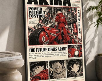 Akira Anime Poster: Minimalist Manga Art Print
